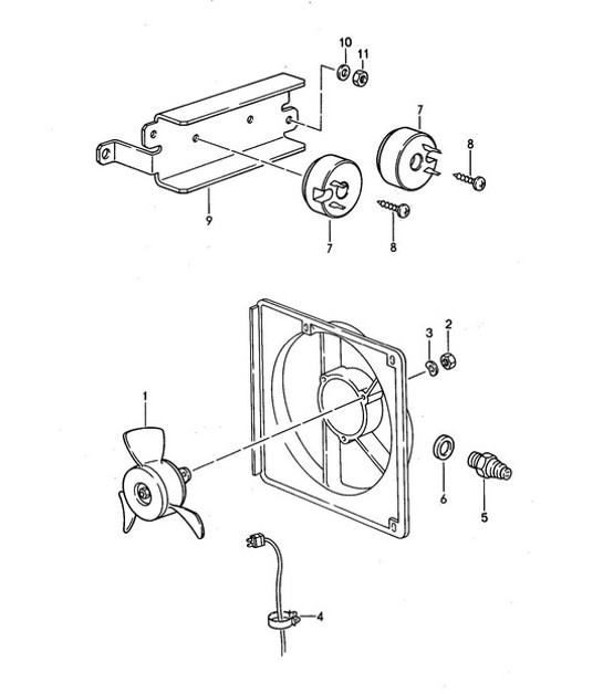 Diagram 910-000 Porsche 911 & 912 (1965-1989) Electrical equipment