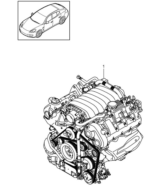 Replacement engine (Model: 4820,4840, 4870) Panamera 970 (G1) 4.8L >>2013