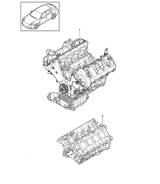 Diagram 101-007 Porsche Macan (95B) MK1 (2014-2018) Engine