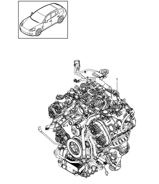 Replacement engine (Model: CWDA,CWD, CWFA,CWF0) Panamera 970 (G1) 3.0L 2014>>
