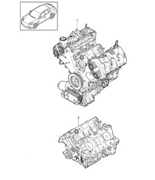 Base engine / Short block (Model: CWDA,CWD, CWFA,CWF) Panamera 970 (G1) 3.0L 2014>>