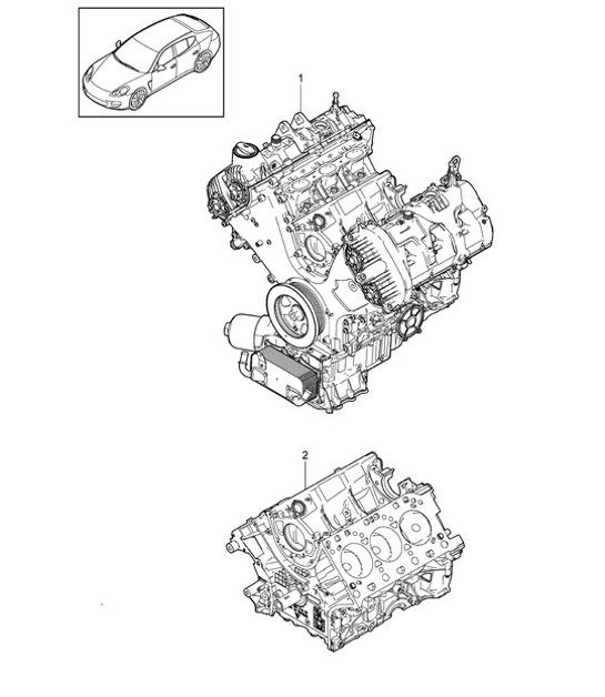 Diagram 101-018 Porsche Panamera 970 MK1 (2009-2013) Engine