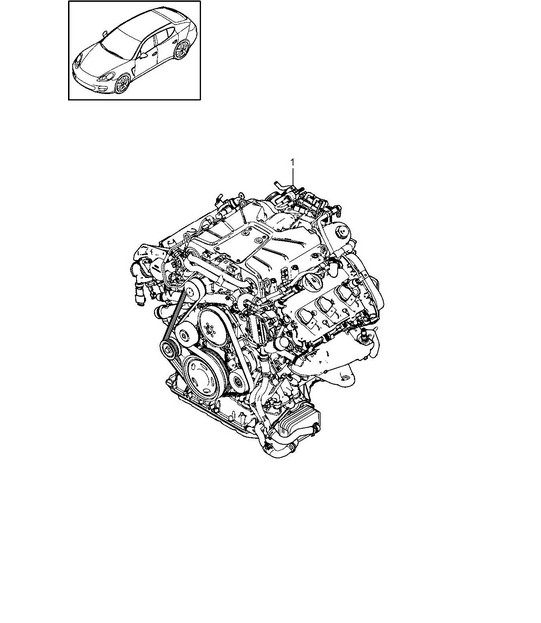 Replacement engine (Model: CGEA,CGE, CGFA) Panamera 970 (G1) 3.0L HYBRID 2012-16