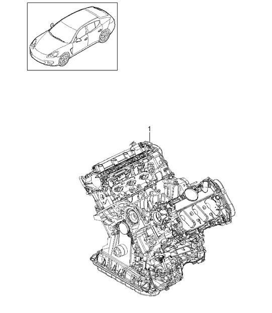 Base engine (Model: CGEA,CGE, CGFA) Panamera 970 (G1) 3.0L HYBRID 2012-16
