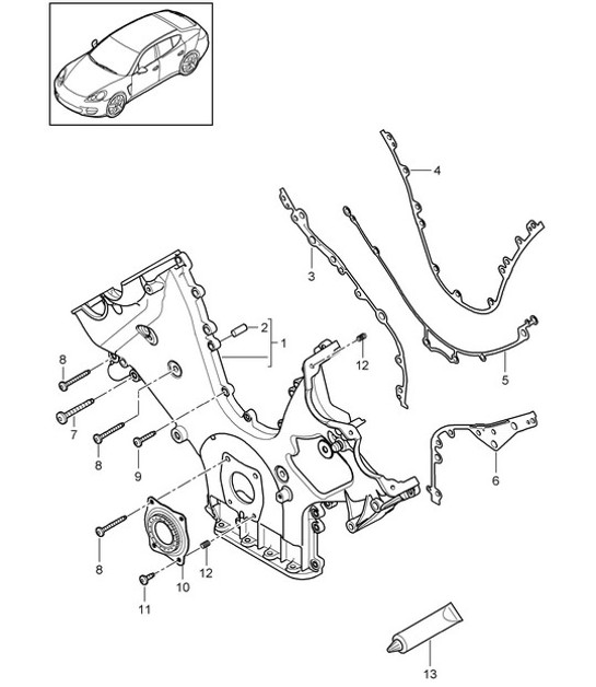 Diagram 101-070 Porsche Macan (95B) MK1 (2014-2018) Engine