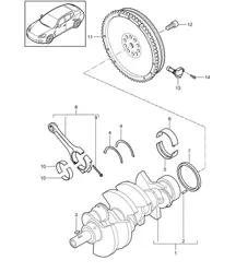 Crankshaft conrod (Model: 4620,4640, CWAA,CXNA) Panamera 970 (G1) 3.6L 2010-16