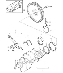 Crankshaft conrod (Model: CWDA,CWD, CWFA,CWF) Panamera 970 (G1) 3.0L 2014>>