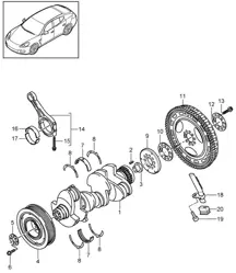 Crankshaft conrod (Model: CRCC,CRCB, CWJA) Panamera 970 (G1) 3.0L DIESEL 2012-16
