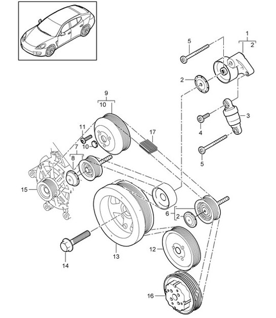 Diagram 102-075 Porsche 992 (911) MK1 2019-2024 Engine