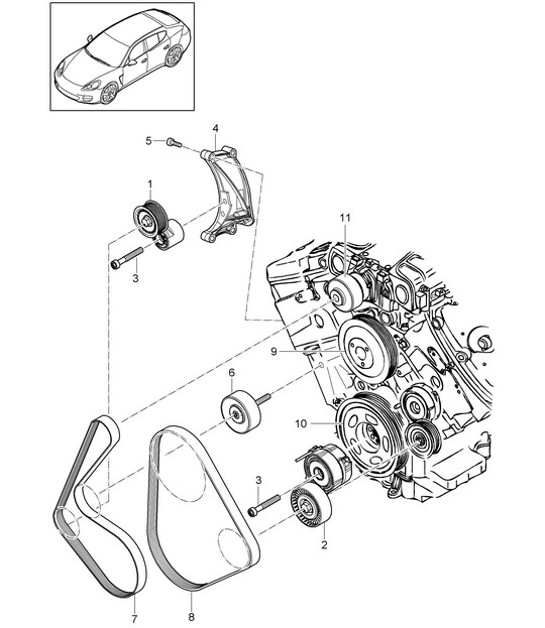 Diagram 102-080 Porsche Boxster 718 (982) 2017>> Engine