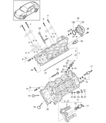 Cylinder head / Vacuum pump (Model: 4620,4640, CWAA,CXNA) Panamera 970 (G1) 3.6L 010-16