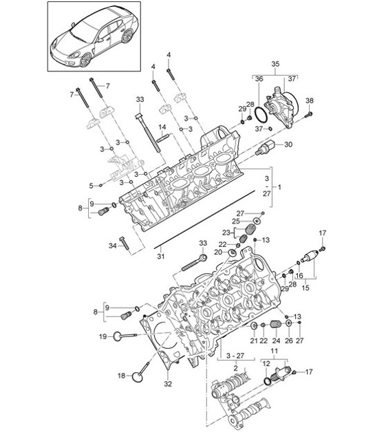 Diagram 103-005 Porsche Cayman 718C (982C) 2017>> Engine