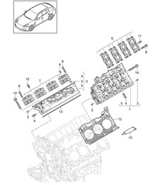 Cylinder head (Model: CRCC,CRCB, CWJA) Panamera 970 (G1) 3.0L DIESEL 2012-16