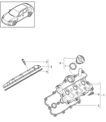 Valve cover (Model: CGEA,CGE, CGFA) Panamera 970 (G1) 3.0L HYBRID 2012-16