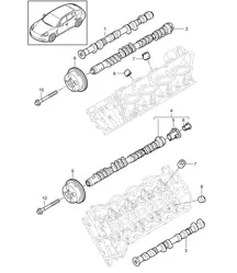 Camshaft (Model: 4820,4840, 4870,CXPA, CXRA,CXR, CWBA,CWB, CWCA,CWC) Panamera 970 (G1) 4.8L 2010-16