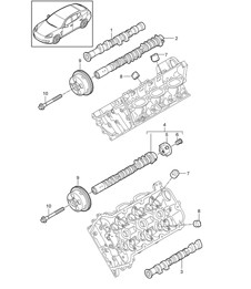 Camshaft (Model: 4620,4640, CWAA,CXNA) Panamera 970 (G1) 3.6L 2010-16