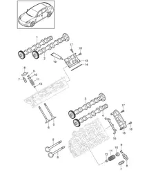 Camshaft / Valves (Model: CRCC,CRCB, CWJA) Panamera 970 (G1) 3.0L DIESEL 2012-16