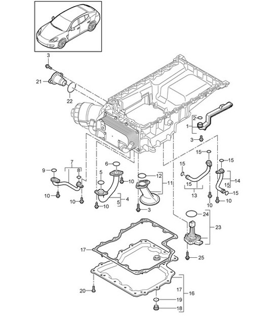 Diagram 104-060 Porsche Cayman 987C / 981C (2005-2016) Engine