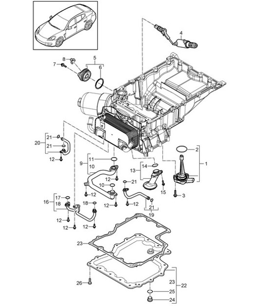 Diagram 104-072 Porsche 993 (911) (1994-1998) Engine