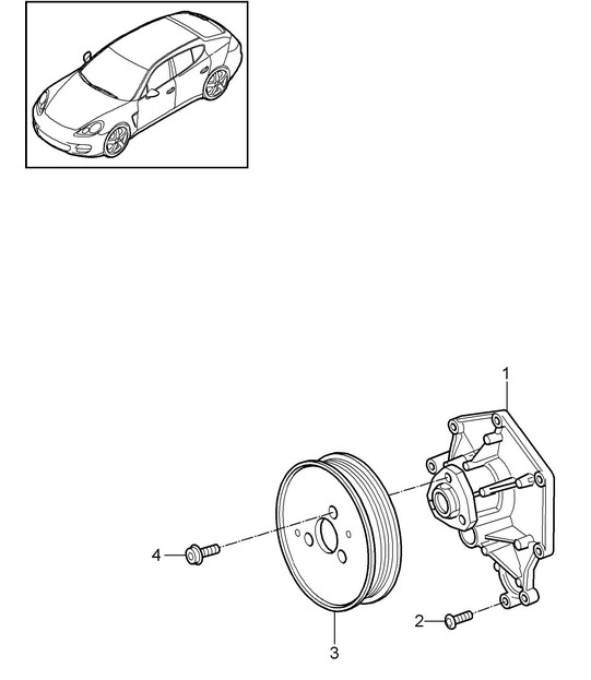 Coolant pump (Model: CRCC,CRCB, CWJA) Panamera 970 (G1) 3.0L DIESEL 2012-16