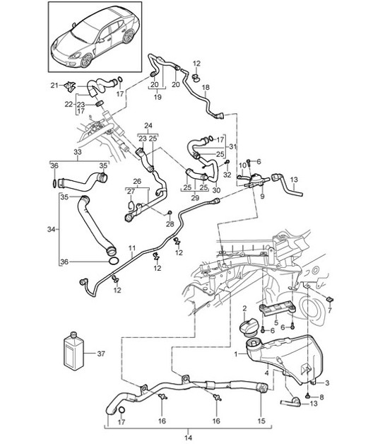 Diagram 105-040 Porsche Macan (95B) MK3 2022>> Engine