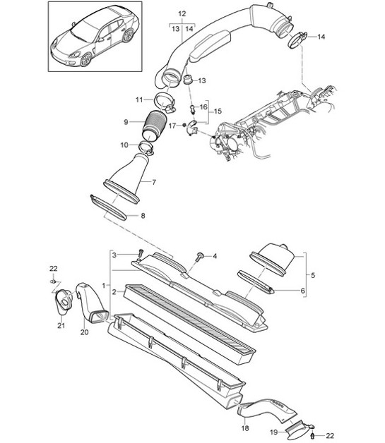 Diagram 106-030 Porsche Macan (95B) MK1 (2014-2018) Engine