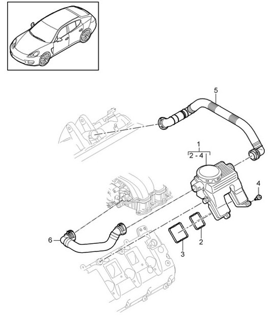 Diagram 107-020 Porsche Boxster 718 (982) 2017>> Engine