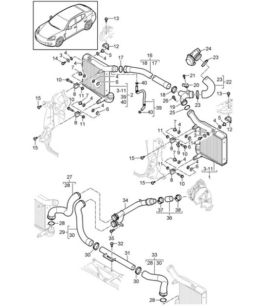 Diagram 107-065 Porsche 997 (911) MK2 2009-2012 Engine
