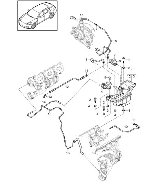 Diagram 107-085 Porsche 991 (911) MK2 2016-2019 Engine