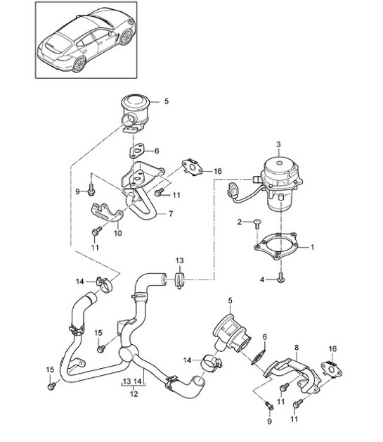 Diagram 108-005 Porsche Cayman 987C / 981C (2005-2016) Engine