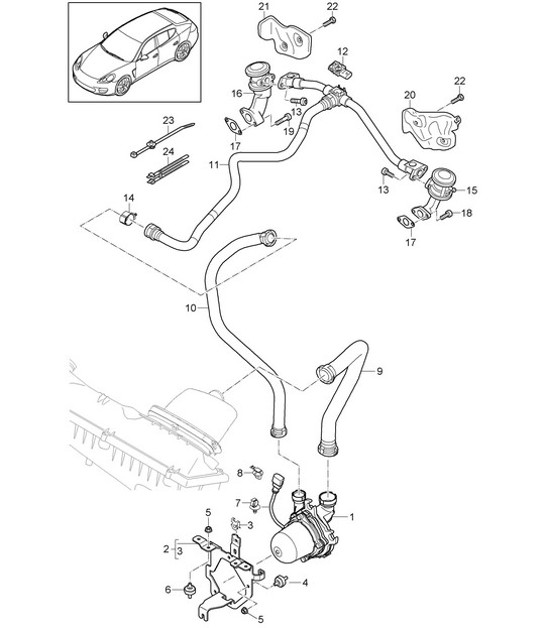 Diagram 108-010 Porsche 968 (1992-1995) Engine