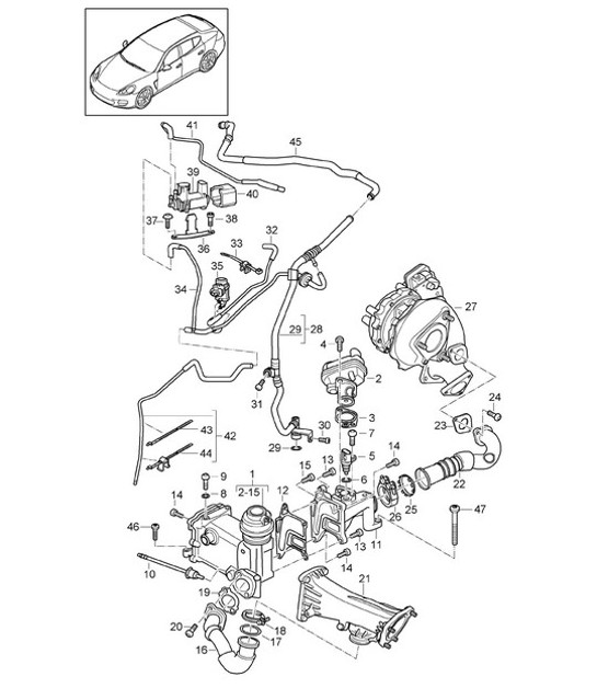 Diagram 108-020 Porsche Macan (95B) MK1 (2014-2018) Engine