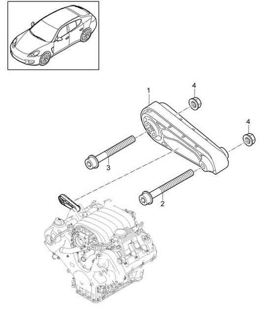 Diagram 109-010 Porsche 997 (911) MK1 2005-2008 Engine