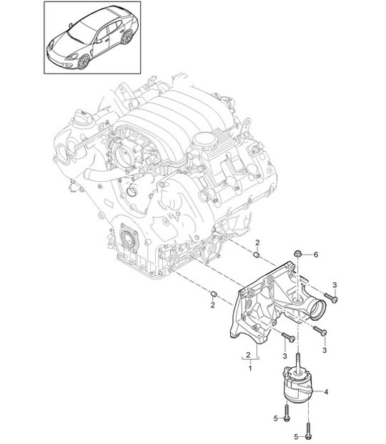 Diagram 109-050 Porsche 971.2 Panamera 4 2.9L V6 2021-23 