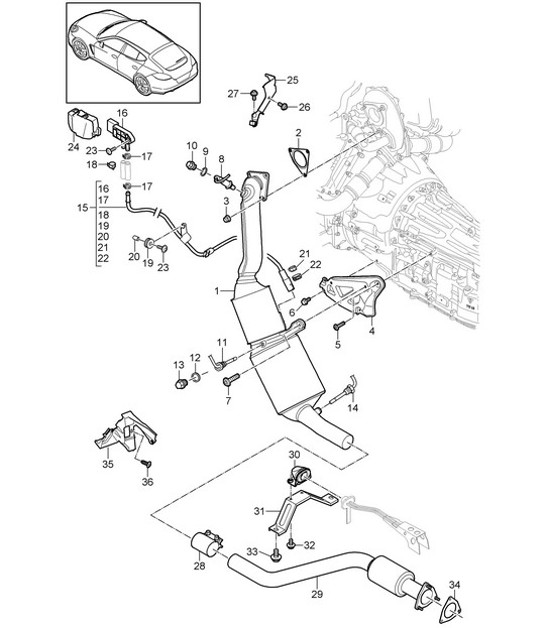Diagram 202-035 Porsche 9J1.1 Taycan 4S 2020-24 