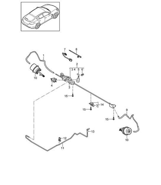 Diagram 202-065 Porsche Macan (95B) MK1 (2014-2018) Fuel System, Exhaust System