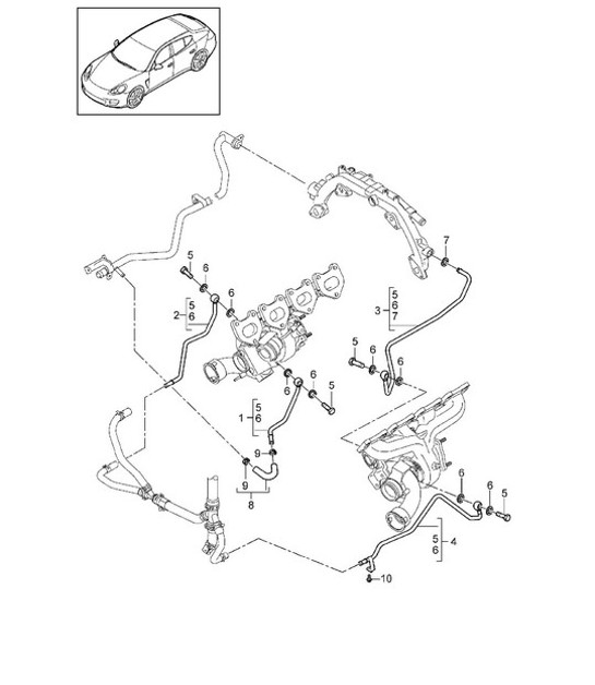 Diagram 202-095 Porsche Boxster 718 (982) 2017>> Fuel System, Exhaust System