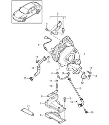 Exhaust gas turbocharger (Model: CRCC,CRCB, CWJA) Panamera 970 (G1)  3.0L DIESEL 2012-16