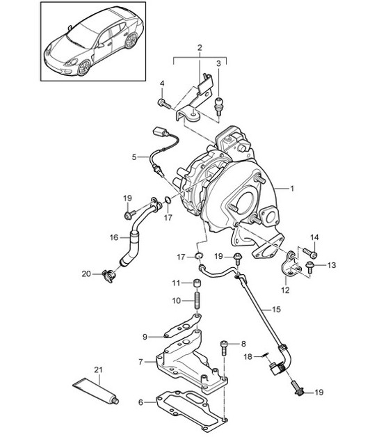 Diagram 202-097 Porsche Cayman 718C (982C) 2017>> Fuel System, Exhaust System