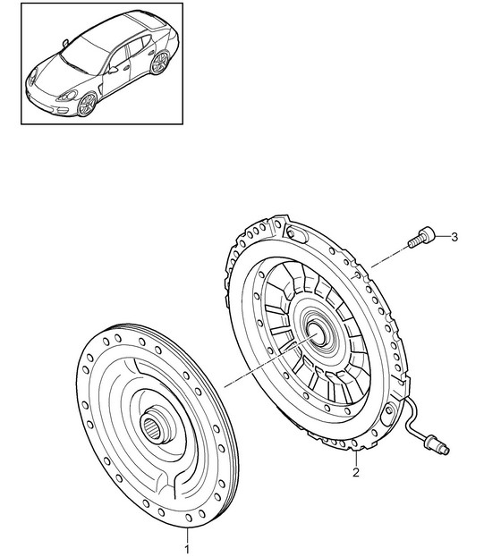 Coupling Hybrid (Model: CGEA,CGE, CGFA) Panamera 970 (G1) 3.0L HYBRID  2012-16