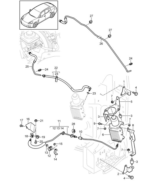 Control mechanism / Hydraulic / Electric motor (Model: CGEA,CGE, CGFA) Panamera 3.0L HYBRID 2012-16