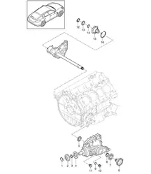 Front axle differential / Engine brackets / Individual parts (Model: 4640,4840, 4870,CWAA, CXNA,CXPA, CXRA,CXR, CWBA,CWB, CWCA,CWC, CWDA,CWD, CWFA,CWF+ PR:339) Panamera 970 (G1) 2010-16