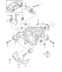Rear axle differential (PR:220,221) Panamera 970 (G1) 2010-16