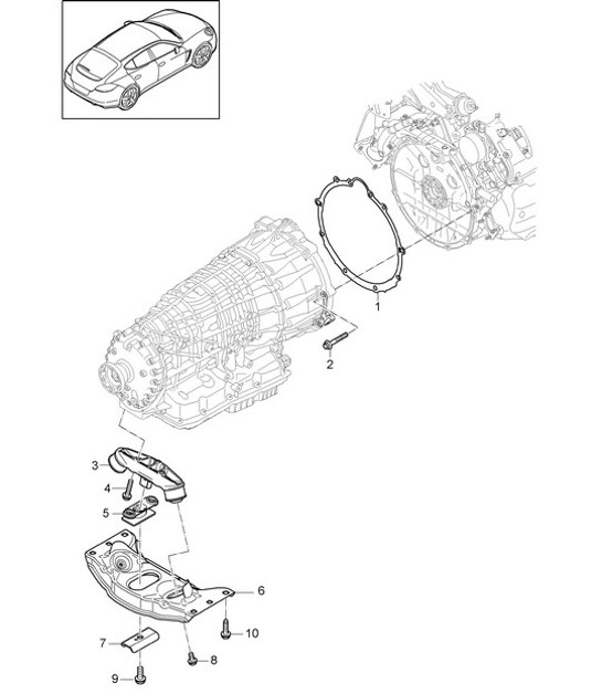 Diagram 306-000 Porsche Panamera 970 MK1 (2009-2013) Transmission