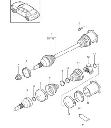 Drive shaft (PR:339) Panamera 970 (G1) 2014>>