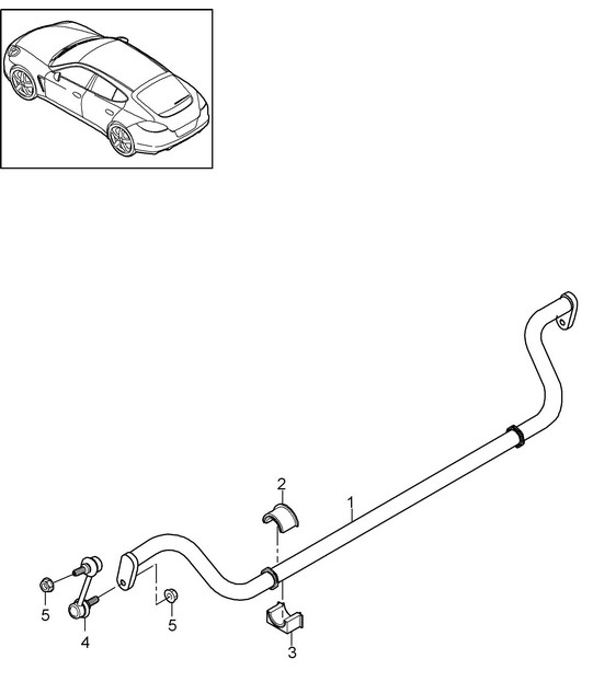 Anti-roll bar (PR:-351) Panamera 970 (G1) >>2013