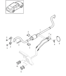 Anti-roll bar (PR:351,355,  Air Suspension) Panamera 970 (G1) 2014>>