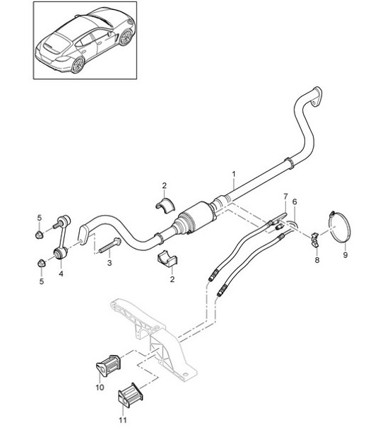 Diagram 402-017 Porsche 356 (1950-1965) Front Axle, Steering 