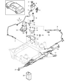 Power steering / Lines / Power-steering pump /  Electric Panamera 970 (G1) HYBRID >>2013