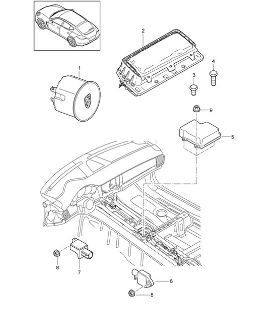 Diagram 403-062 Porsche 918 Spyder 2014-2015 